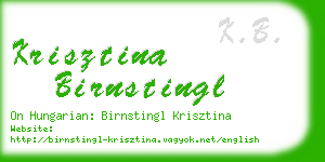 krisztina birnstingl business card